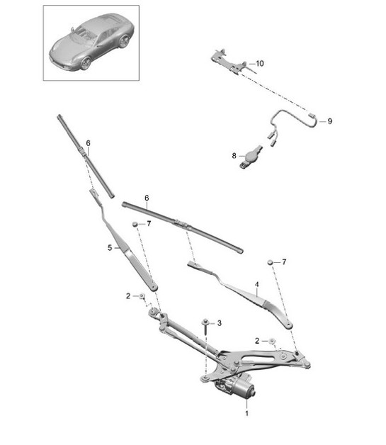 Diagram 904-000 Porsche Boxster 986/987/981 (1997-2016) Équipement électrique