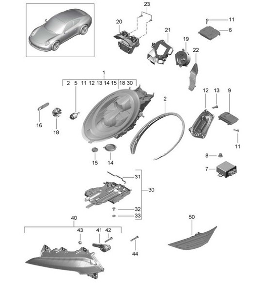 Diagram 905-003 Porsche Macan（95B）MK1（2014-2018） 电子设备