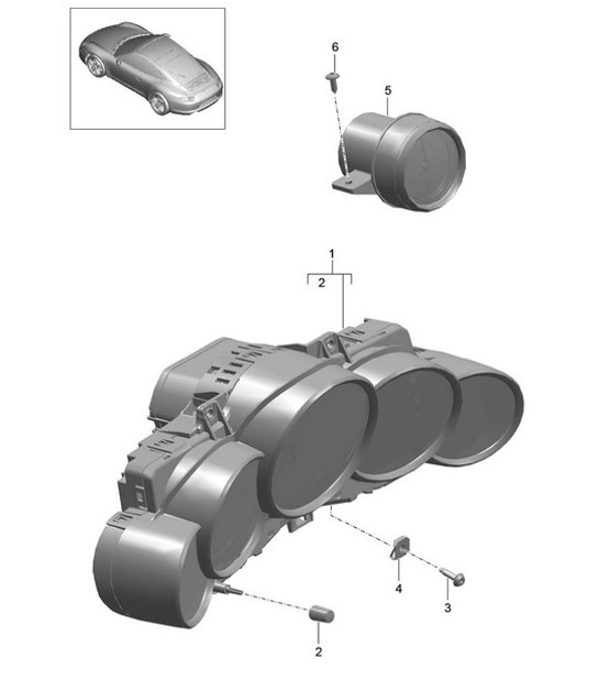 Diagram 906-000 Porsche 卡宴 S/GTS 4.8L 2007>> 电子设备