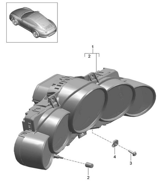 Diagram 906-001 Porsche 996 C2 3.6L 09/01-2005 电子设备
