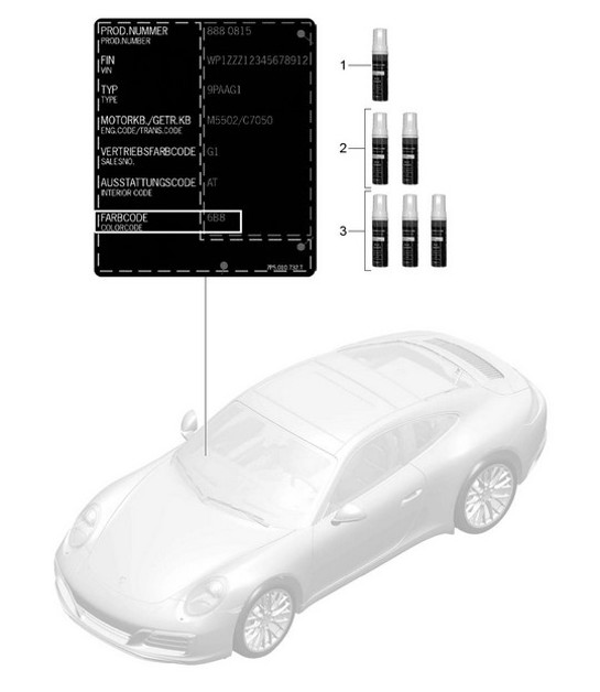 Diagram 004-000 Porsche 991 (911) MK2 2016-2018 Accessoires et autres 