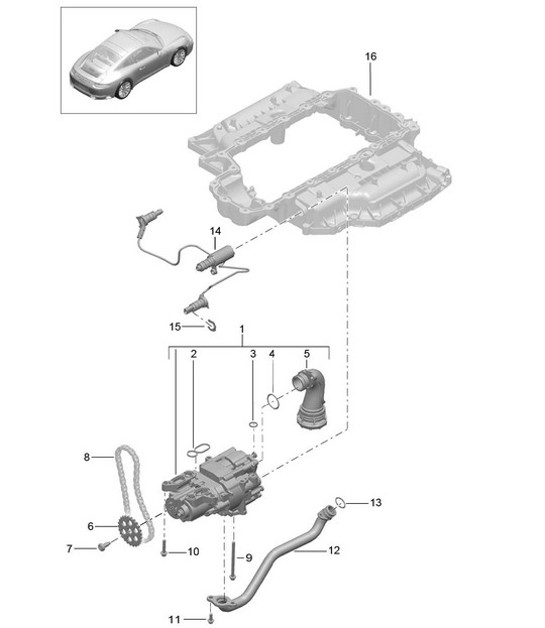 Diagram 104-000 Porsche Cayman 2.7L 987C 2006-08 Engine