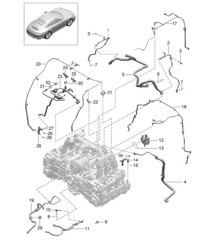 Kurbelgehäusegehäuse / Entlüftung / Tankentlüftung 991.2 Carrera 2017-19