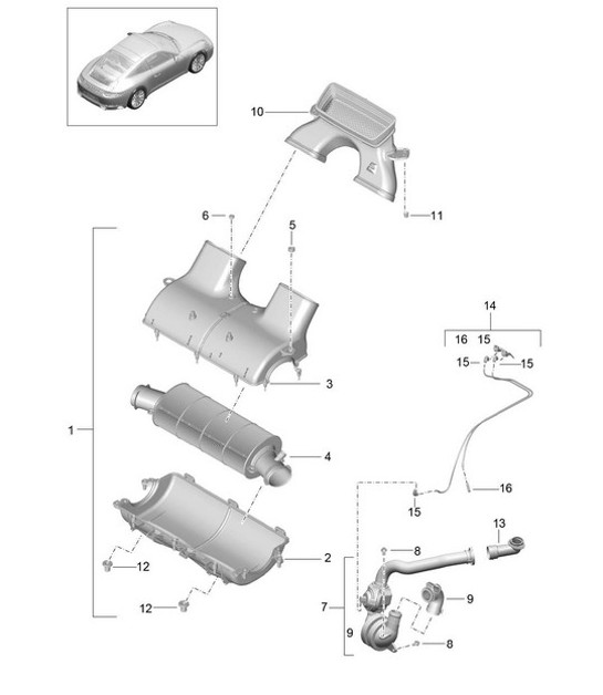 Diagram 106-000 Porsche 996（911）（1997-2005） 引擎