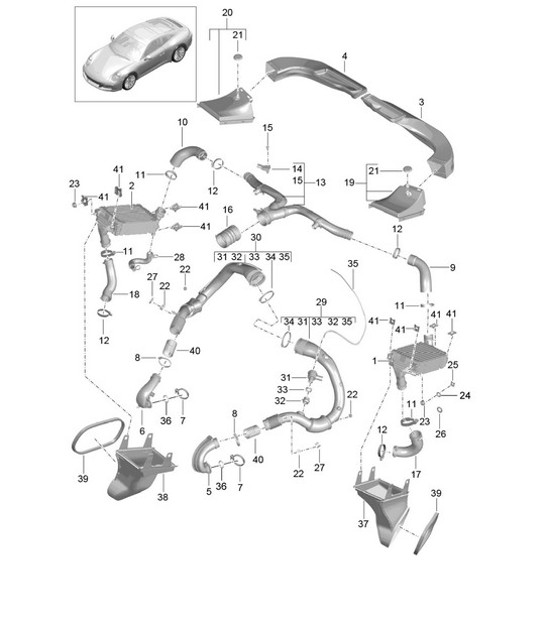 Diagram 107-020 Porsche Boxster 986/987/981 (1997-2016) Motore