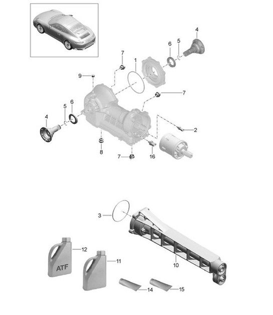 Diagram 305-005 Porsche 卡宴 9PA1 (957) 2007-2010 传播