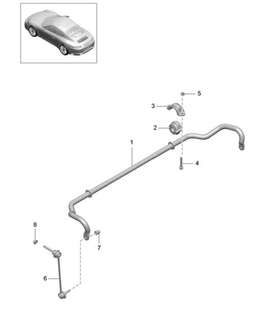 Diagram 402-005 Porsche Cayenne S V8 4.2L Diesel 382 CV Assale anteriore, sterzo 