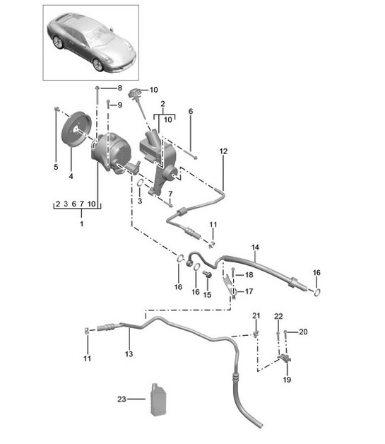 Diagram 402-060 Porsche Cayenne Turbo S E-Hybrid V8 4.0L 550Hp 