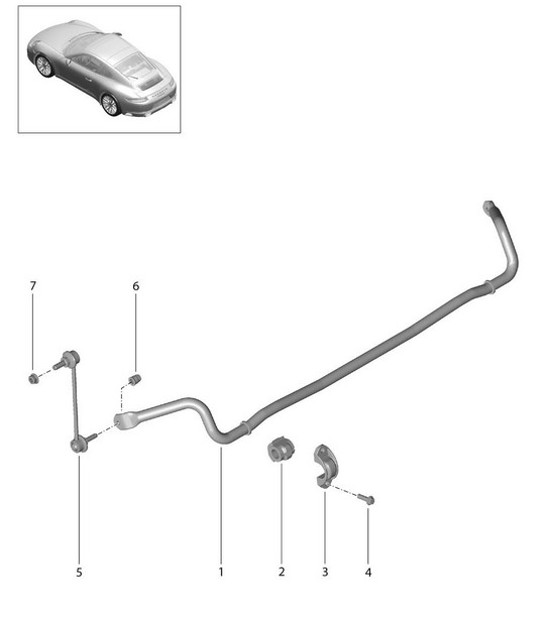 Diagram 501-003 Porsche 968 3.0L 1992-94 Eje posterior