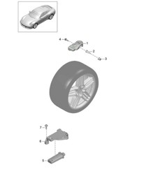 Bandenspanningscontrolesysteem - PR:482.483 - 991.2 Carrera 2017-19