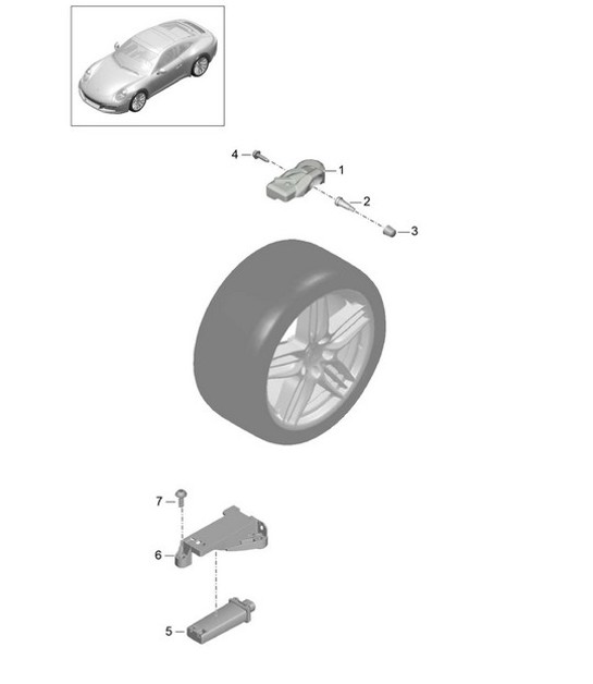 Diagram 601-005 Porsche Cayenne Coupe Turbo S E-Hybrid V8 4.0L 550Hp 