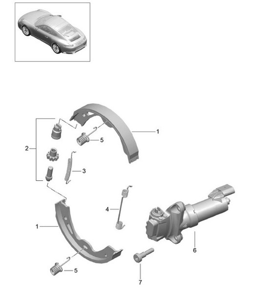 Diagram 603-005 Porsche 991 (911) MK2 2016-2019 Wheels, Brakes
