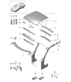 Scuttle / Roof 991.2 Carrera 2017-19