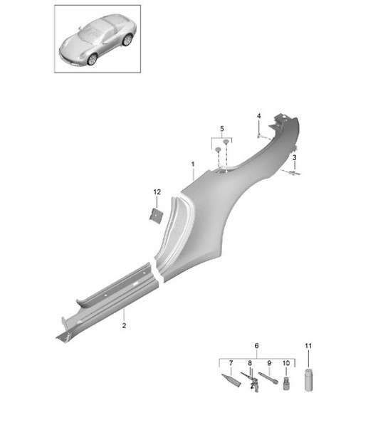 Diagram 801-068 Porsche Panamera Turbo S E-Híbrido V8 4.0L 