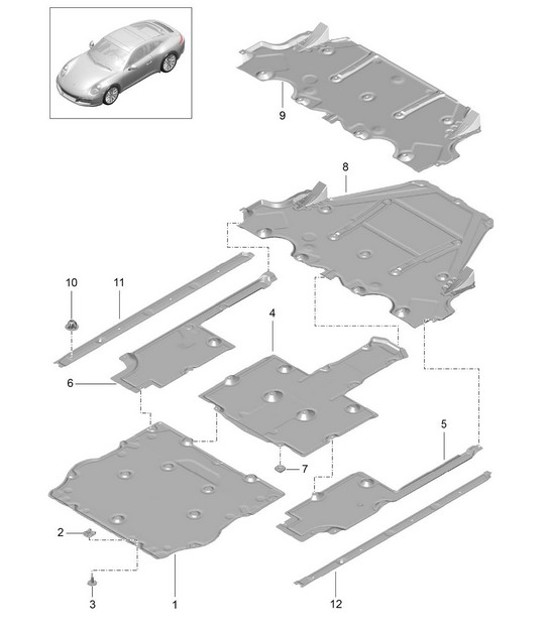 Diagram 801-070 Porsche 991 (911) MK2 2016-2018 Carrozzeria