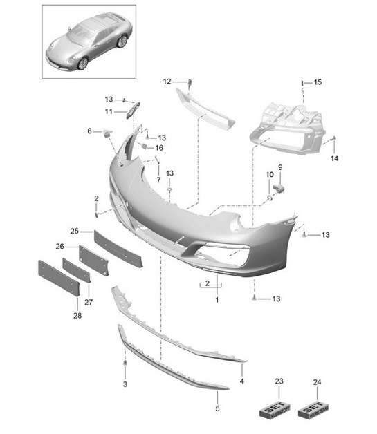 Diagram 802-000 Porsche 卡宴 Turbo S 4.5L 2006>>  车身