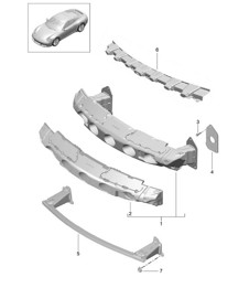 FRONT Bumper carrier  991.2 Carrera 2017-19