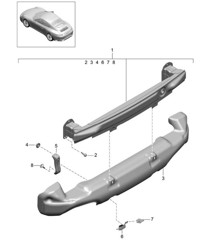 Supporto paraurti POSTERIORE 991.2 Carrera 2017-19