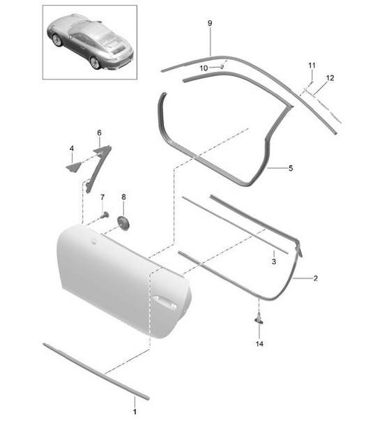 Diagram 804-010 Porsche 卡宴 S 4.5L V8 2003 年>>  车身