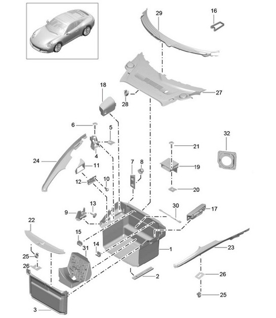 Diagram 807-000 Porsche 卡宴 Turbo E-Hybrid Coupe 配备 GT 套件 V8 4.0 739Hp 