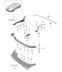 Habillage / Coffre de capote / Housse - TARGA - 991.2 2017-19