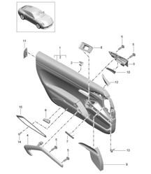 Pannello porta / Accessori / Pelle - PR:815.981 - 991.2 Carrera 2017-19