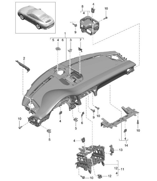 Diagram 809-000 Porsche Macan (95B) MK1 (2014-2018) Carrozzeria