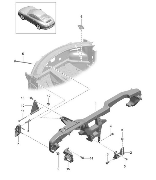 Diagram 809-015 Porsche Boxster GTS 718 2.5L Manual (365 Bhp) Body