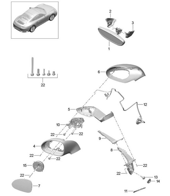 Diagram 809-060 Porsche 911Turbo 3.0L 1975-77 Carrozzeria