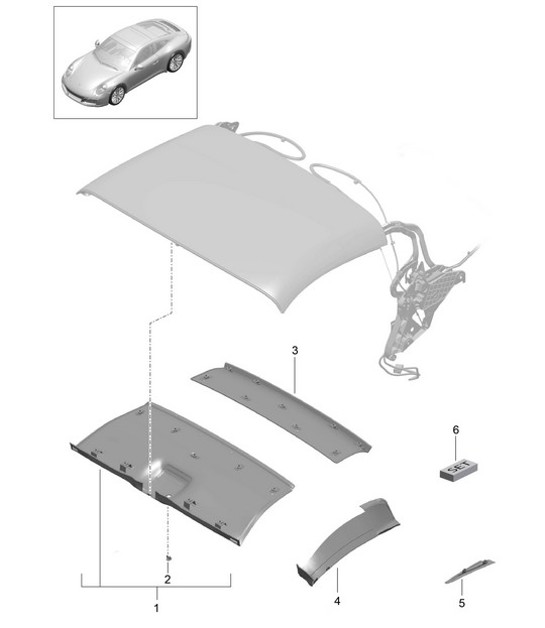 Diagram 811-042 Porsche 993 (911) C4S 1994-97 Body
