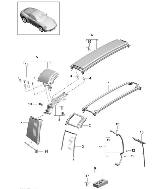 Diagram 811-052 Porsche Macan (95B) MK1 (2014-2018) Body