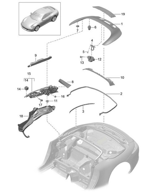 Diagram 811-060 Porsche Cayenne S V8 4.8L Petrol 400HP Body