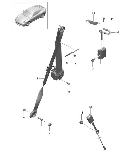 Diagram 812-000 Porsche Panamera Turbo S E-Hybrid 4.0L V8 