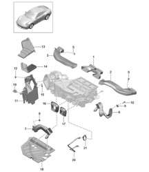 Luchtgeleider / Luchtverdeler 991.2 Carrera 2017-19