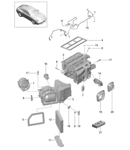Diagram 813-010 Porsche 991 (911) MK2 2016-2018 Carrozzeria