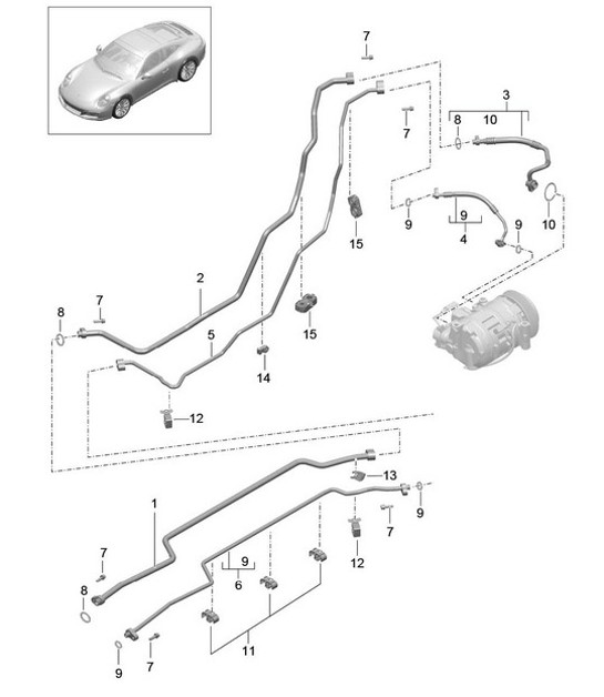 Diagram 813-030 Porsche Boxster 986/987/981（1997 年 - 2016 年）  车身