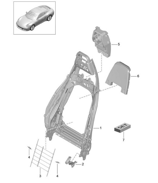 Diagram 817-021 Porsche 911/912 (1965-1989) Carrosserie