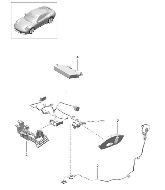 Diagram 817-025 Porsche 356 (1950-1965) Carrosserie