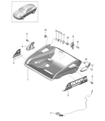 Siège baquet / Pliable / Structure de siège / Accessoires 991.2 Carrera 2017-19