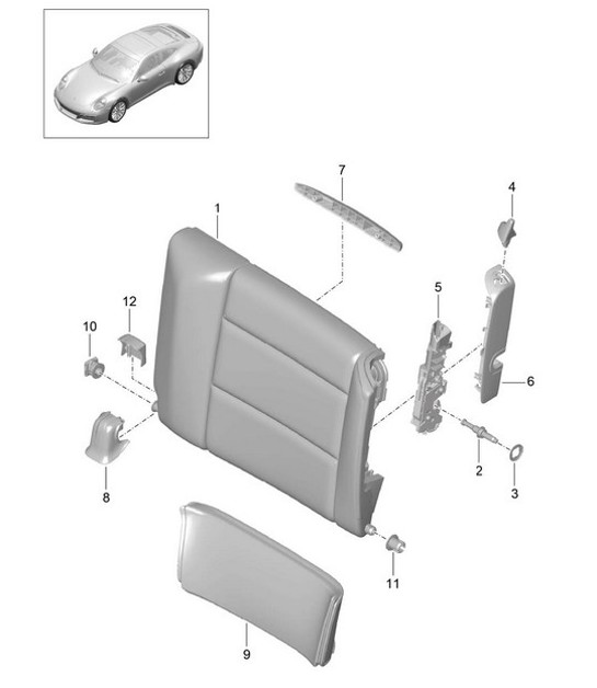 Diagram 817-040 Porsche Cayenne MK3 (958) 2010-2017 Carrosserie