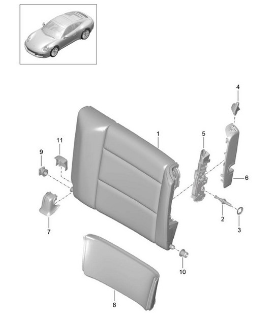 Diagram 817-044 Porsche Boxster Spyder 3.8L 2016 Carrosserie