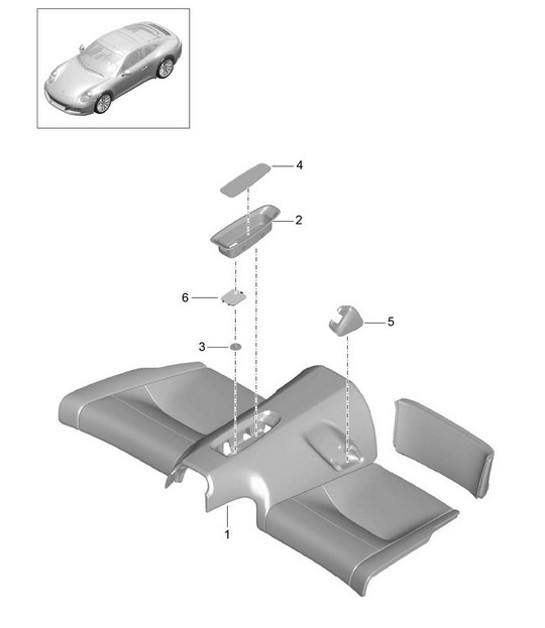 Diagram 817-054 Porsche 991 (911) MK2 2016-2018 Carrosserie