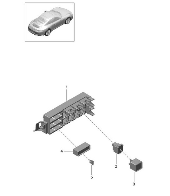 Diagram 902-001 Porsche Cayenne S V6 3.0L Híbrido 380 CV Equipo eléctrico