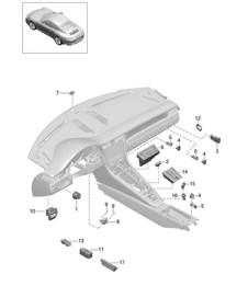 Schakelaar / Bedieningspaneel / Airconditioning 991.2 Carrera 2017-19