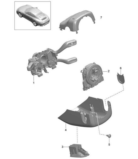 Diagram 903-010 Porsche 997 MKII Turbo 2009>> Materiale elettrico