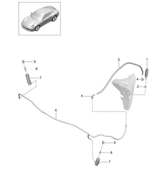Diagram 904-021 Porsche 991 (911) MK2 2016-2018 Équipement électrique