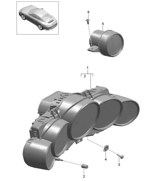 Diagram 906-000 Porsche 997（911）MK1 2005-2008 电子设备