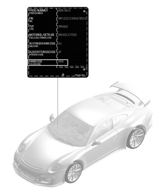 Diagram 004-000 Porsche 991 (911) MK1 2012-2016 Accessoires et autres 