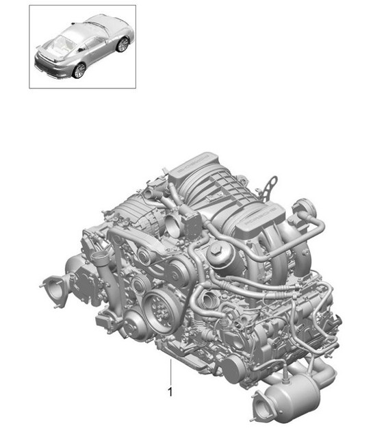 Diagram 101-001 Porsche Cayenne Turbo 4.5L 2003>> Engine