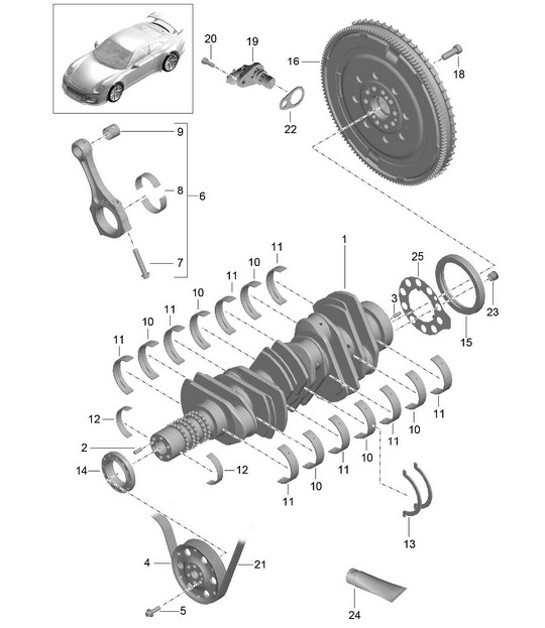 Diagram 102-000 Porsche Cayenne S V8 4.8L Gasolina 400 CV Motor